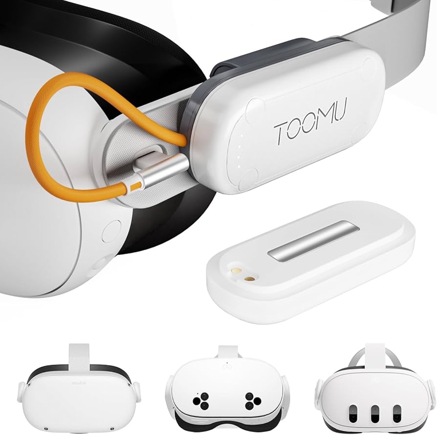 Amazon.com: TOOMU Dual Battery Pack Set for Meta Quest 2 / Quest 3